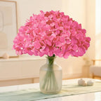 100 Pcs Fuchsia Hydrangea Artificial Flowers Bulk, Fake Silk Hydrangea Flowers Heads with Stems for Wedding Decorations Garden Party Baby Shower Porch Home Decor Table Centerpieces - Image 6