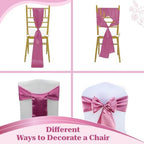 MDS® Pack of 125 Satin Chair Sashes for Wedding & Events – Dusty Pink - Image 4