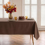Thick Brown Tablecloth, Water & Wrinkle Resistant, 54x120 Inch by Unknown