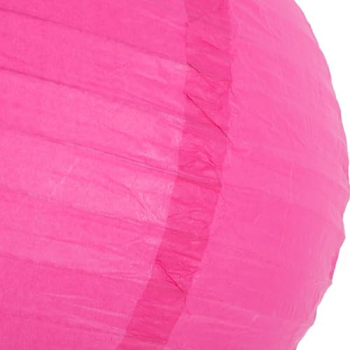 12pcs Pink Round Paper Lanterns - Hanging Decorative Lanterns for Valentine Day - Party Lamp Decoration for Day Wedding Birthday Baby Bridal Shower - Image 3