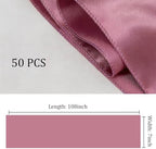 Satin Chair Sashes Bows 50 Pack Universal Polyester Chair Ribbons for Wedding Anniversary Retirement Party Birthday Engagement Banquet Graduation Outdoor Events Decor (Dusty Rose, 50 pcs) - Image 3