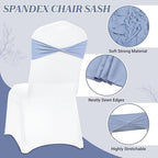 MDS Pack of 75 Spandex Chair Sashes Without Slider Buckles – Baby Blue - Image 3