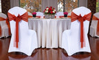 MDS Pack of 75 Chiffon Chair Sashes for Wedding & Event Décor - Terracotta - Image 2
