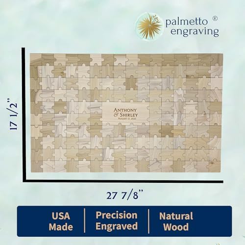 Palmetto Engraving Personalized Wedding Guest Book Puzzle, 153 Piece - Image 3