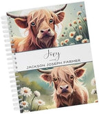 Personalized Baby Memory Book - Hardcover First Year Album Customized with Baby’s Name - Prompted Baby Journal (Highland Cow Meadow) by Unknown