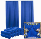 50x12 Royal Blue Backdrop Curtain for Wedding Party 10 Panel 5×12FT Tall by LeegleriTableSkirt