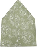 A7 Euro Flap Envelope Liners for 5x7 Insert, 50 Pack, Wedding Invitaion (Green Floral) by Unknown