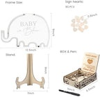 Fonder Mols Elephant Guest Book Alternative for Baby Shower Gender Reveal Party Reception Table Top Centerpieces Decorations, Sign in Books Gift, Sign Favors for 80 Guests - Image 5