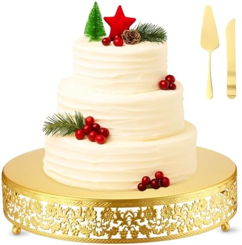 Wenqik 14 Inch Gold Cake Stand Set Metal Round cake Dessert Stand,Wedding by Wenqik