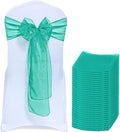 Pack of 75 Organza Chair Sashes for Wedding & Event Décor – Emerald Green by MDS