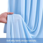 30ft x 15ft Baby Blue Wrinkle Free Backdrop Curtains for Wedding Party Backdrops Curtain Drapes Fabric Decorations Photo Back Drop Cloth for Baby Shower Photography Stage Reception - Image 6