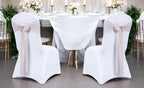 MDS Pack of 125 Chiffon Chair Sashes for Wedding & Event Décor - Nude - Image 2