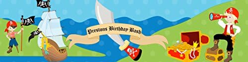100 Pirate Birthday Party Water Bottle Labels 100 Count Easy to use self Stick Labels - Image 2