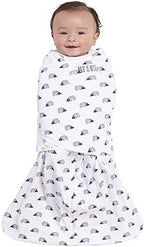 HALO 100% Cotton Sleepsack Swaddle, 3-Way Adjustable Wearable Blanket, TOG 1.5, Navy Hedgehog, Small, 3-6 Months - Image 2