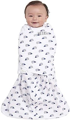 HALO 100% Cotton Sleepsack Swaddle, 3-Way Adjustable Wearable Blanket, TOG 1.5, Navy Hedgehog, Small, 3-6 Months - Image 2