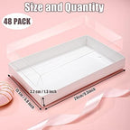 Karenhi 48 Pcs Clear Window Cookie Boxes Bakery Gift Packaging, White - Image 2