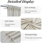 50ft x 15ft Beige Backdrop Curtains for Wedding Parties, 10 Panels Extra Long Wrinkle Free Fabric Drapes Photo Backdrop for Baby Shower Birthday Stage Reception Lobby Decoration - Image 4