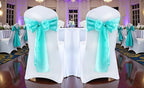 MDS® Pack of 50 Satin Chair Sashes for Wedding & Events – Sea Green - Image 2