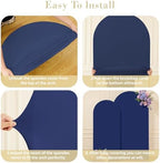7.2FT 6FT Arch Backdrop Cover for Party, Set of 2 Stretchy Spandex Fitted Arch Stand Cover for Baby Shower, Birthday Wedding Decor, Chiara Backdrop Cover with Double-Sided Design(Blue, Brown) - Image 6