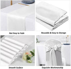 SiinvdaBZX 24 Pcs White Satin Table Runner 12 x 108 inches Long - Image 5