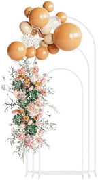 Wedding Arch, Metal Arch Backdrop Stand, White, 6FT, 5FT, 4FT by AEPOALUA