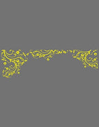 Yellow Swirl Flower Floral Decal Design. (100in X 29in) #262A - Image 2
