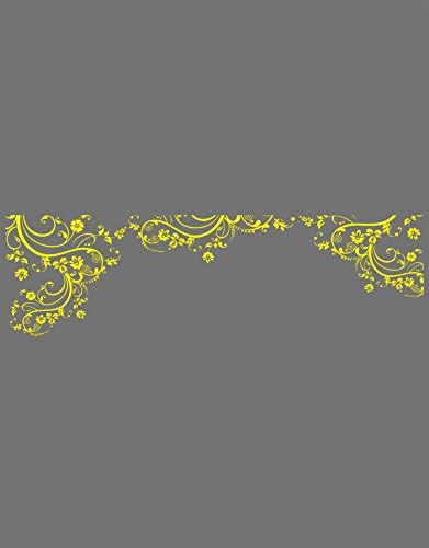 Yellow Swirl Flower Floral Decal Design. (100in X 29in) #262A - Image 2