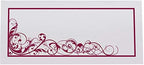 Scribble Vintage Swirl Place Cards, Burgundy, Set of 60, Pre-cut and Scored - Image 3