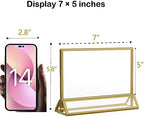 7x5 Acrylic Gold Picture Frames 8 Pack, Table Number Holders - Image 2