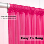 30ft x 10ft Fuchsia Wrinkle Free Backdrop Curtains for Parties,6 Panels 5×10ft Thick Silky Polyester Hot Pink Photo Backdrop Drapes Curtain for Barbie Party Wedding Birthday Baby Shower Photography - Image 4