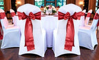 MDS® Pack of 100 Satin Chair Sashes for Wedding & Events – Apple Red - Image 2