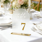 Frosted Wedding Table Numbers 1-20 with Stands - 5.5x7 Inch - Image 3