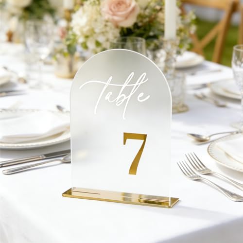 Frosted Wedding Table Numbers 1-30 with Stands - 5.5x7 Inch - Image 3