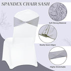 MDS Pack of 150 Spandex Chair Sashes Without Slider Buckles – Light Silver - Image 3