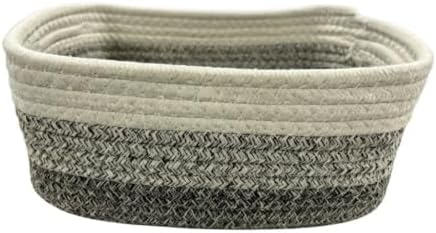 10 Pack Cotton Rope Organizer Baskets, Small Woven Storage Baskets for Shelves, Decorative Storage Bins for Organizing Socks, Toys & Nursery, Multi-purpose Empty Gift Baskets Bulk Set by AFOROEOA