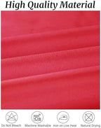 Fokitut 6 Pack Round Tablecloth, 120 Inch, Stain Resistant and Wrinkle Polyester Table Cloth, Fabric Table Cover for Kitchen Dining, Wedding, Party, Holiday Dinner-Red - Image 2