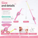 12 Set Pink Baby Shower Games Fishing The Pacifiers, Stylish - Image 2