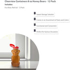12 Pack - 8 Ounce Plastic Honey Bears w/Red Lids - Image 5