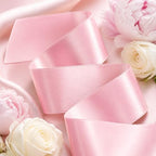 50 Pcs Pink Satin Chair Sashes 6 x 108in Chair Bows for Wedding - Image 4