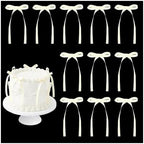 400 Pcs Purple Satin Ribbon Bows Cake Toppers by Unknown