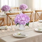Set of 6 Artificial Flower Table Centerpieces (Lilac, 6 X Flower Table Centerpieces) - Image 3