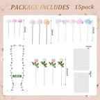 Gilprop 120 Pcs 7.2ft Love in Bloom Theme Bridal Shower Arch Backdrop Cover - Image 3