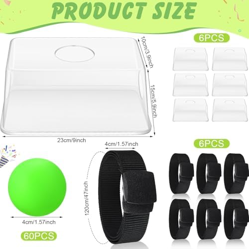 Vinsot 6 Sets Baby Shower Games Twerking Shaking Balls with Belts,Green - Image 2