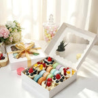 8x8x2 Auto-Popup Cookie Boxes with Window, White, 60 Pack - Image 5
