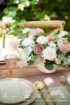 Ling's moment Fake Flowers Box, Dusty Rose & Pale Peach Grand Combo - Image 3