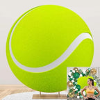 Tennis Round Backdrop Cover - Tennis Ball Background for Photography & Sports Theme - Round Backdrop for Boys, Girls & Adults - Birthday Party Decoration - Photo Shoot Props - 6x6ft by OERJU