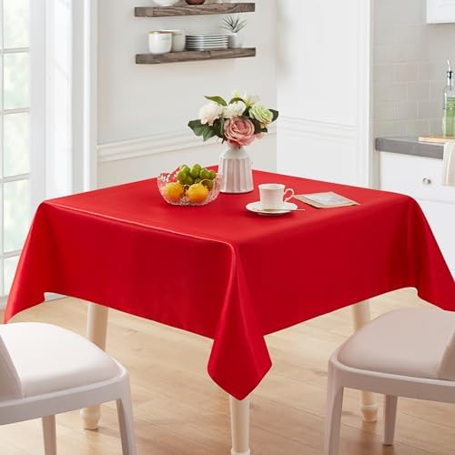 6 Pack Satin Table Cover Rectangle, Red, 60 x 120 Inches - Image 6