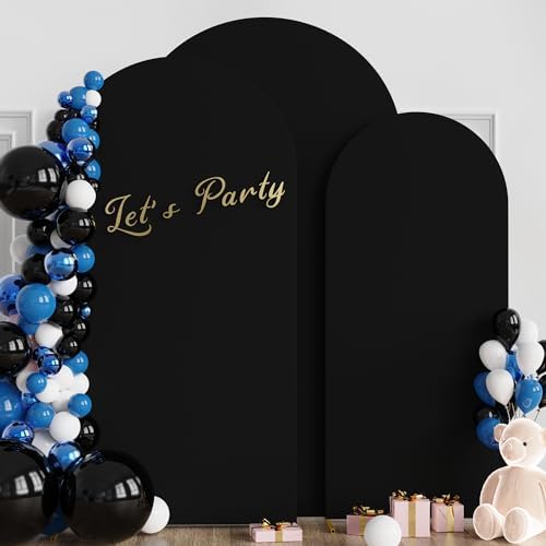 Wokceer Arch Backdrop Cover Black Covers Stretchy Backdrop 7.2FT,6.6FT,6FT - Image 3