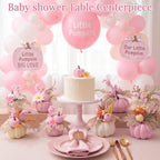 Amyhill 8 Pcs Fall Pink Pumpkin Baby Shower Table Centerpiece Decor, Floral - Image 5