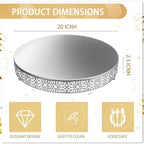 Wenqik 20 Inch Cake Stand Round Metal Cupcake - Image 2